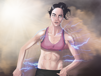 Lightning Runner character design graphic design illustration