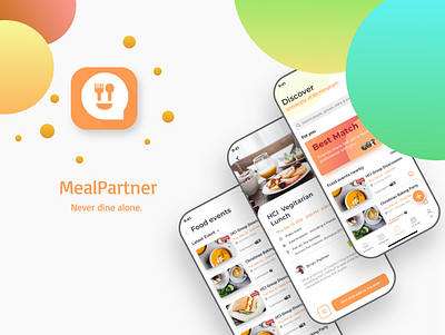 MealPartner - Social Dining App Concept concept ui ux