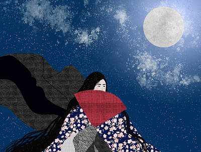 Full Moon design illustration minimal