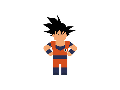 Goku avatar cartoon character debute design flat flat design goku icon illustration logo