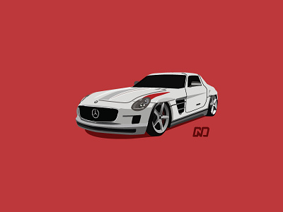 Mercedes SLS Panamericana art car debutes design flat graphic design icon illustration illustrator logo mercedes