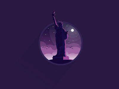 Statue Of Liberty art debute design flat graphic icon illustration landmark rebound usa vector