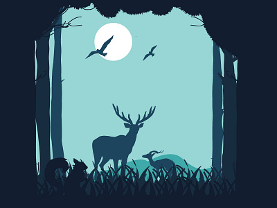 Jungle Safari adobe art deer design forest graphicdesign icon illustrator jungle.illustration