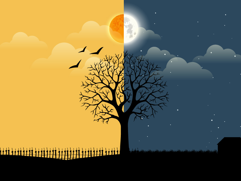 Day and Night by Nukul NextDesigns on Dribbble