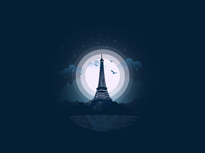 Effiel Tower art debute design effiel tower flat france icon illustration landmark logo paris