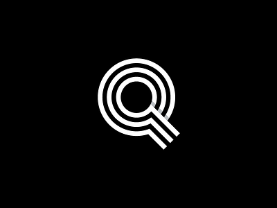Q logo black design dribbble gradient identity logo logomark monogram q type typography white
