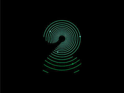 2 2 design dribbble gradient identity logo logomark monogram radar type typography