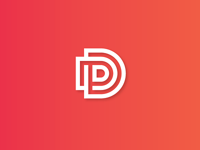 D Logo d gradient letter logo logotype monogram shadow symbol typography
