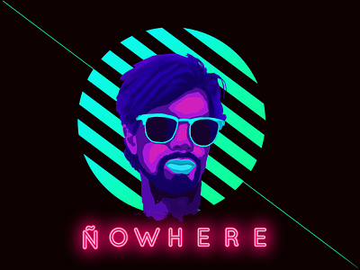 Playoff! - Nowhere character dance dribbble fun illustration neon nowhere party playoff trippy
