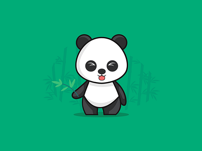 Panda character design dribbble flat flat design icon illustration logo panda vector