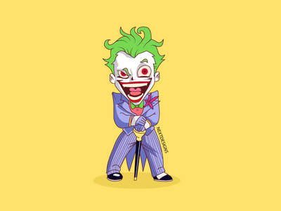 Joker art avatar character design icon illustration illustrator joker logo vector yellow