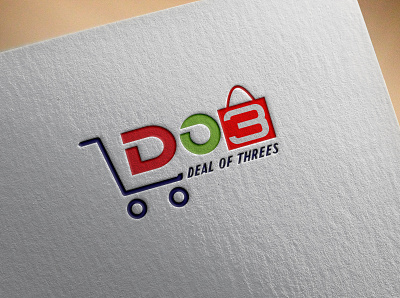 LOGO DESIGNED FOR DEAL OF THREES art branding creative logo design ecommerce design icon illustration illustrator logo logo design typography vector