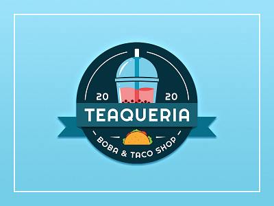 Teaqueria boba boba tea branding delivery design logo logodesign shop taco taqueria vector