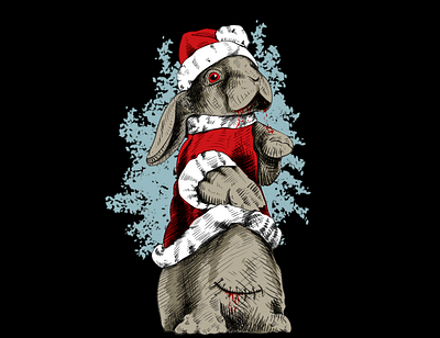 Bunny Christmas artwork darkart digital illustration digitalart illustration illustration art logo