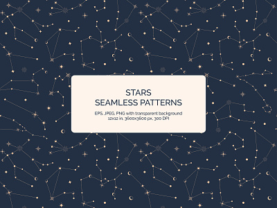 Stars seamless patterns