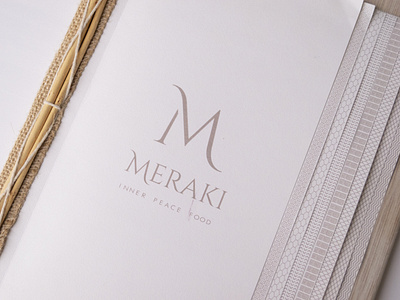 Meraki | Greek Restaurant branding branding concept calm graphic design greece greek restaurant identity inner peace menu meraki nature pattern relax restaurant restaurant branding restaurant logo slow design soft soul spirituality