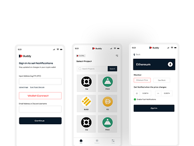 Opt-in Notifications for dApps app crypto design productdesign ui ux web3