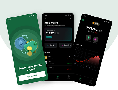 Crypto Wallet App Design app crypto design productdesign ui ux web3