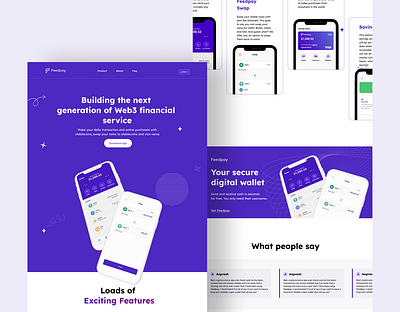 Landing Page - Feedpay crypto design productdesign ui web3