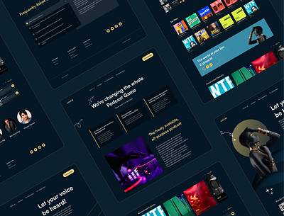 Podcast Website design productdesign ui ux