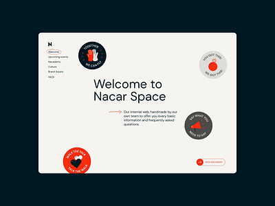 Value stickers into Nacar internal webpage branding interaction motion design ui user interface