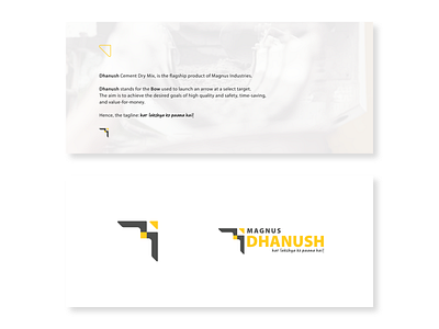 Dhanush from Magnus: Logo Lockups brand identity branding cement construction dhanush graphic design illustrator logo logo design logo lockup logos logotype magnus