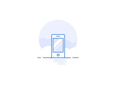 Phone blue flat illustration phone