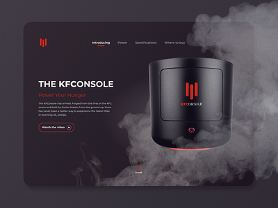 KFConsole - Website Design Concept