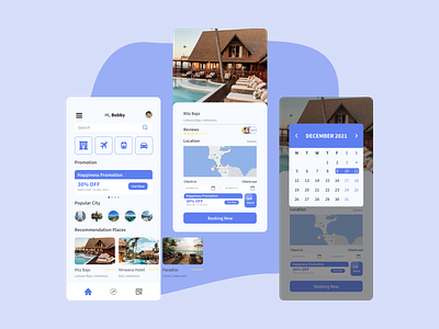 Vacation UI - Mobile App UI app design graphic design mobile app ui