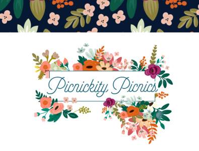 Picnickity Picnics branding design logo