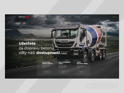 Beton.cz – Landing page concept redesign webdesign