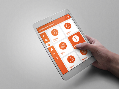 Elektronická vrátnice – Tablet App design