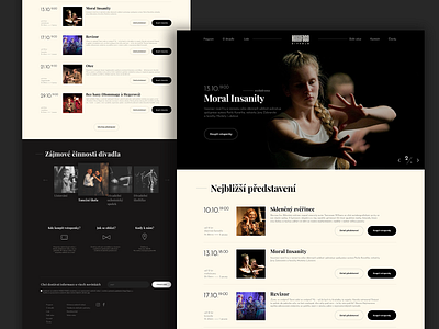 HOGOFOGO Theater – Webdesign art clean dark flatdesign theater uxui webdesign website