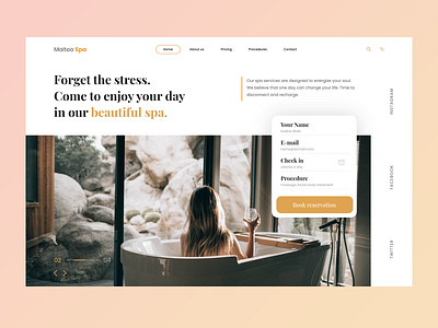 Malteo Spa – Landing Page Concept clean ui minimal ui webdesign