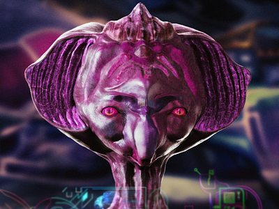 Alien concept 3d alien character concept game