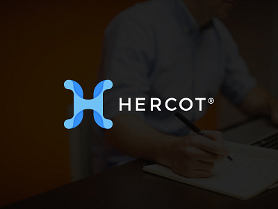 Hercot business consulting creative develop innovative letter h modern technology