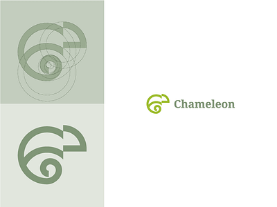 Chameleon chameleon construction design green line logo mark nature project simple