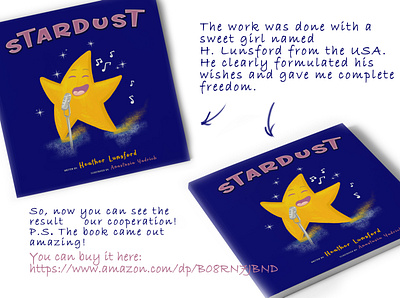 Illustrated children's book "Stardust" booklet character development design illustration typography