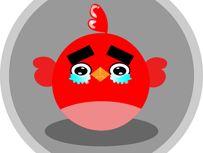 angry birds alone angry birds animal animated animation cartoon colours cry drops graphic design illustrator lonely sad birds sadness shiny tears