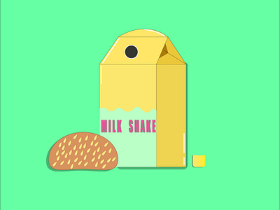 snack artwork bun designer food fun graphicdesign illustration illustrator logo milk milkshake summer tasty