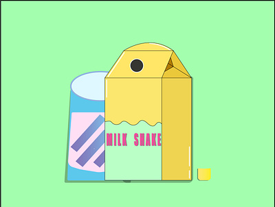 milkshake 2 artwork cartoon cups design designer food graphicdesign illustration illustrator liquid milk summer