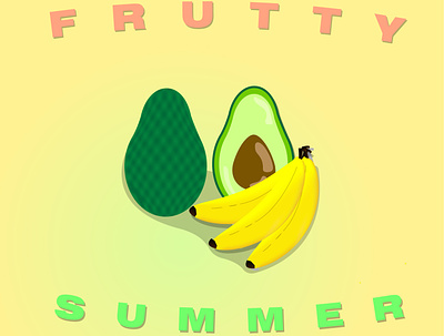 Frutty Summer cartoon design designer food graphicdesign illustration illustrator shiny summer tasty