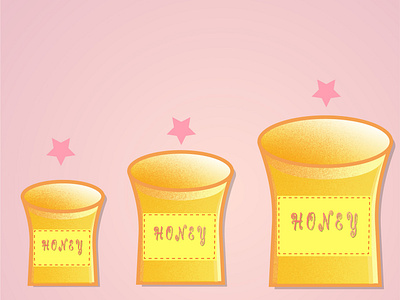 a set of honey cups