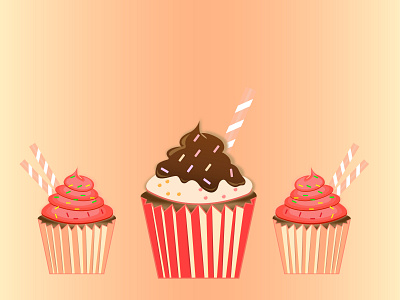 Cupcakes cartoon design designer food fun graphicdesign illustration illustrator summer tasty