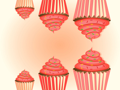 Cupcakes artwork cartoon design designer food graphicdesign illustration illustrator shiny summer tasty