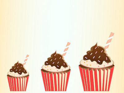 Cupcakes branding cartoon design designer food fun graphicdesign illustration illustrator shiny summer