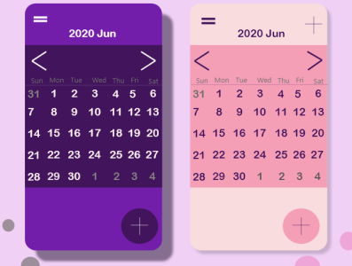 UI Design of a calendar