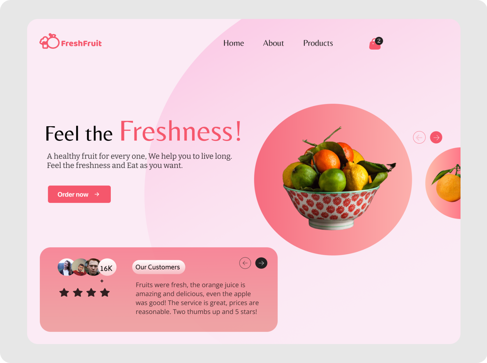 Fruit Shop Landing Page by Somali Pattjoshi on Dribbble