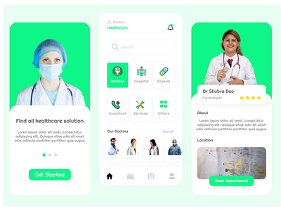 Healthcare Mobile App app app design clean clinic doctor doctor app doctor appointment health healthcare hospital medical medical app medicine minimal mobile app design mobile design mobile ui ui uiux uiuxdesign