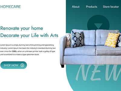 Furniture Landing Page chair clean design ecommerce furniture homedecor landing page minimal product design shop sofa store table ui uiux uiuxdesign web design website